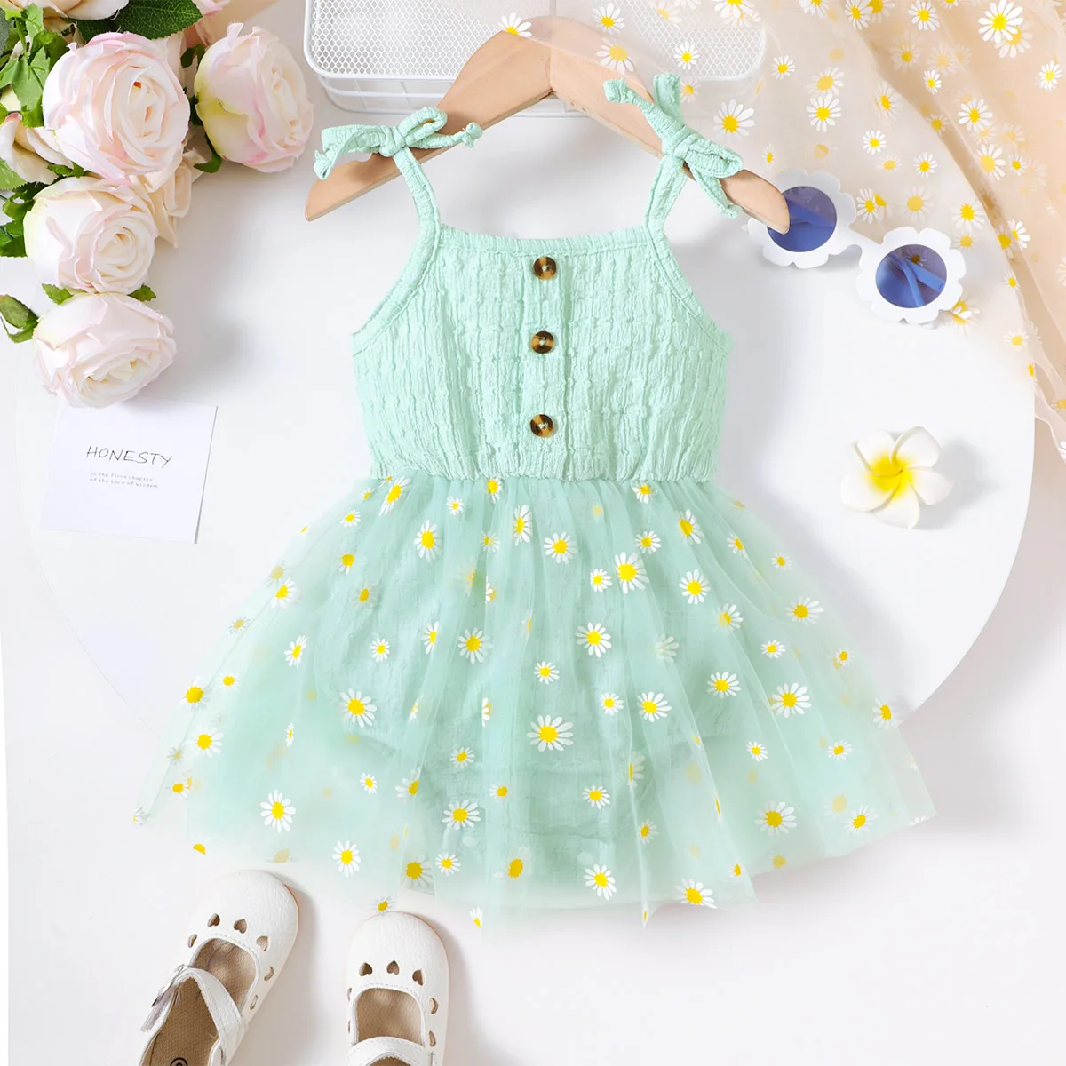 S153427900a584a11a365639f27348367h.webp Fashionable Daisy Chiffon Bodysuits - Image 1