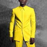 Tailored Man Suit Stand Collar Tuxedo Gentleman Solid Color Outfit Set 2 Piece Suits Smart Casual Daily Office Male Clothing - Image 20