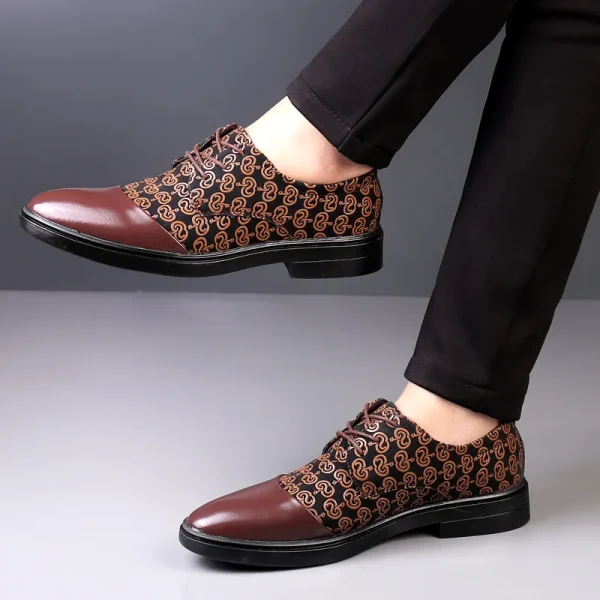 Men Black oxfords shoes - Image 10