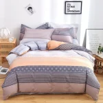 3pcs Dark Blue Striped Style Duvet Cover Set for Boy Geometric Pattern Luxury Hotel Room Decor 100% Cotton Skin-friendly Bedding - Image 8