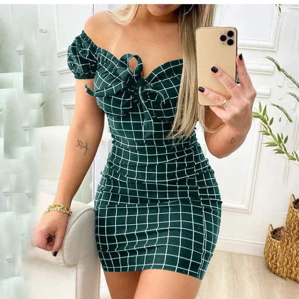 Summer Plaid & Boho Mini Dresses - Image 2