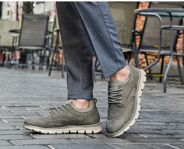 Mens Brogues Leather Casual Shoes - Image 32