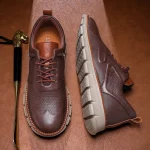 Men's Leather Oxford Sneakers - Image 13