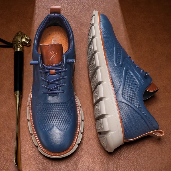 Men's Leather Oxford Sneakers - Image 12