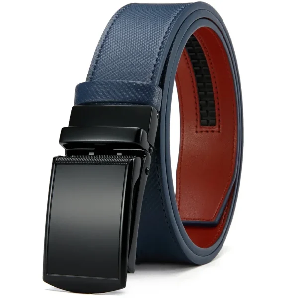 New Mens Belt Automatic Genuine Leather Luxury Belt of Men Male Metal Automatic Buckle Designer High Quality Waist Belt Black - Image 25