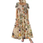 Women's Floral Waist Maxi Dress - Image 3