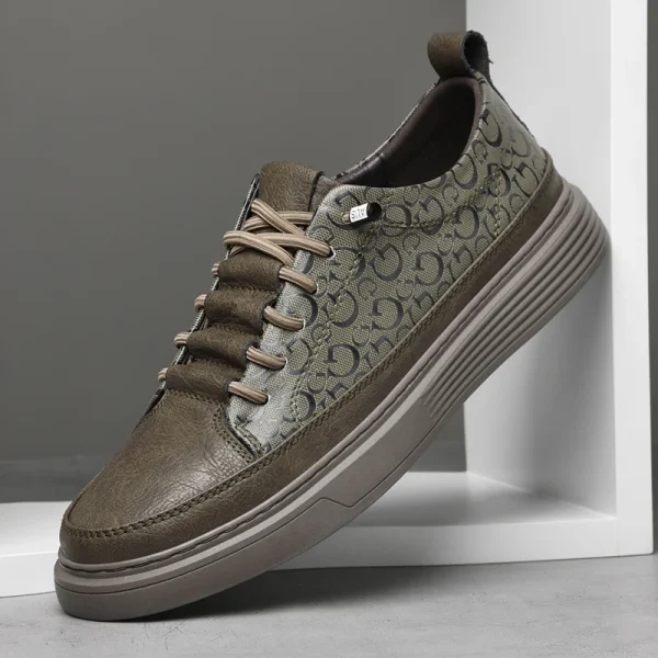 Men Skateboarding Shoes Leather - Image 4