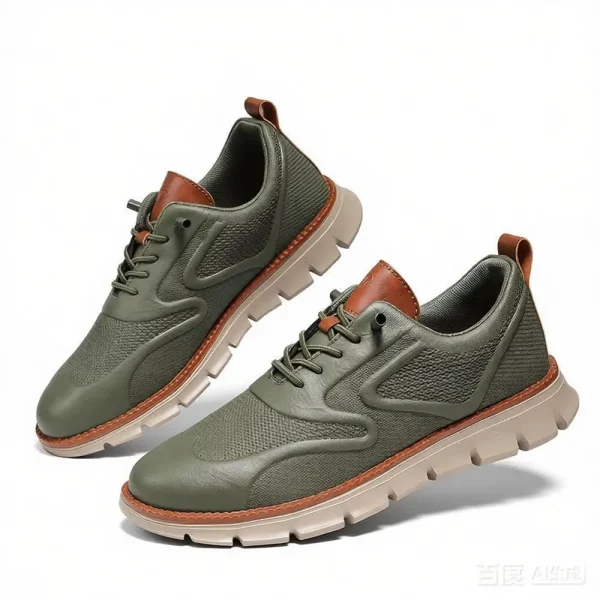 Men's Leather Oxford Sneakers - Image 2
