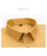 Luxury cotton single pocket long-sleeve shirts for men Smart Casual business regular fit shirt designer vintage black clothes - Image 23