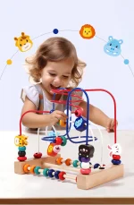 Wooden Bead Maze: Animal & Fruit Sensory Toy - Image 12