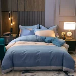 3pcs Dark Blue Striped Style Duvet Cover Set for Boy Geometric Pattern Luxury Hotel Room Decor 100% Cotton Skin-friendly Bedding - Image 17