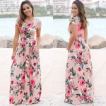 Summer Maxi Dress Women Floral Print Boho Beach Dress - Image 39