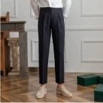 Man Suits Pants Fluid Khaki Draped Trousers for Men Baggy Suit Korean Style Clothes Reviews Many Slacks High Quality Dress Up - Image 7