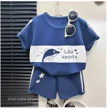 Boys Funny Letter Print T-Shirt and Shorts Outfit - Image 18
