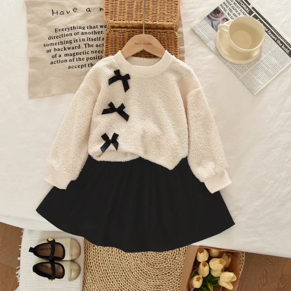 Bear Leader Girls' Plush A-Line 2-Piece Set - Image 8