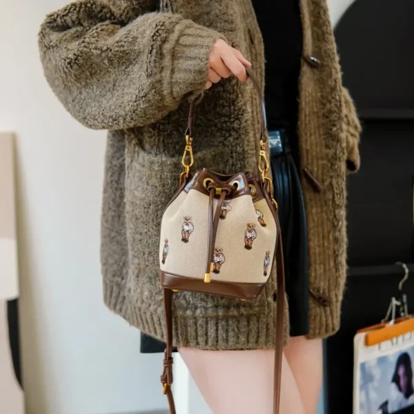 Top Handle Bucket Bag Set - Image 3