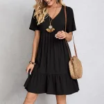 Women Summer Peplum Dresses Spring V-Neck - Image 11