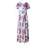 Summer Maxi Dress Women Floral Print Boho Beach Dress - Image 36