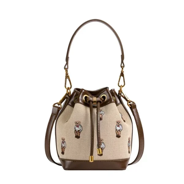 Top Handle Bucket Bag Set - Image 8