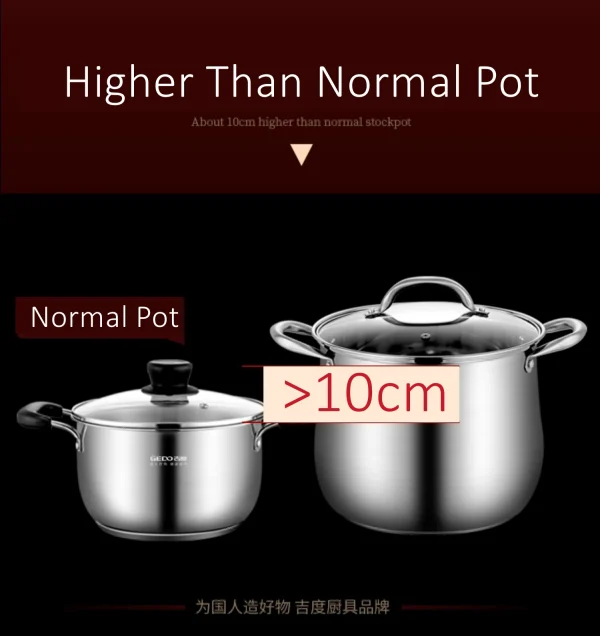 GEDO LFGB 304 Stainless Steel Stewing Pot - Image 14