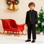 Boys' Elegant Black 2-Piece Suit