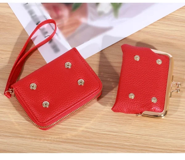 Wallet Women's Fashion Wrist Strap Short Zero Wallet Large Capacity Coin Clip Bag Multiple Card Positions Card Bag Money Clip - Image 20