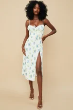 Women Elegant Floral Beach Vacation Bodycon Long Dress - Image 16
