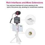 Ulanzi MT-08 Mini Tripod White Color Foldable Tripod Monopod  Mount 1/4'' Tripod Universal for DSLR Android iPhone Smartphone - Image 3