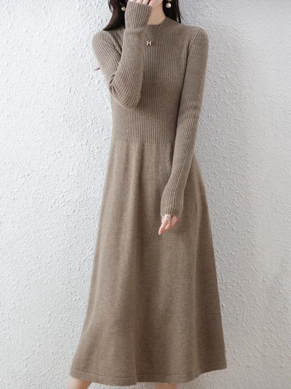 Merino Wool Knitwear Sweater dress - Image 3