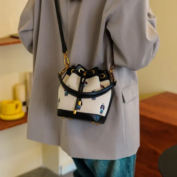 Top Handle Bucket Bag Set - Image 21