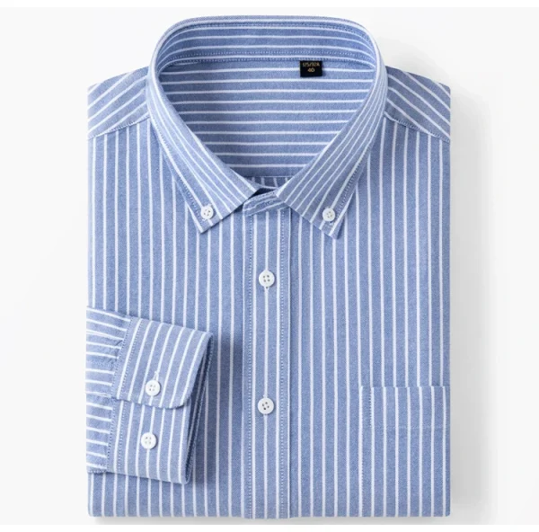 slim-fit striped Oxford shirt - Image 13