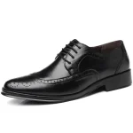 Handmade Men's Black Leather Oxford Shoes - Image 17