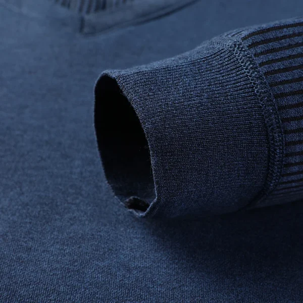 Autumn and Winter New Collection with Fleece Fake Two Piece Long Sleeved Polo Shirt for Men Fashionable and Casual Versatile Top - Image 30