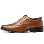 Handmade Men's Black Leather Oxford Shoes - Image 14