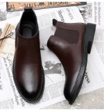 Men's Boots Handmade Leather Ankle Shoes - Image 29