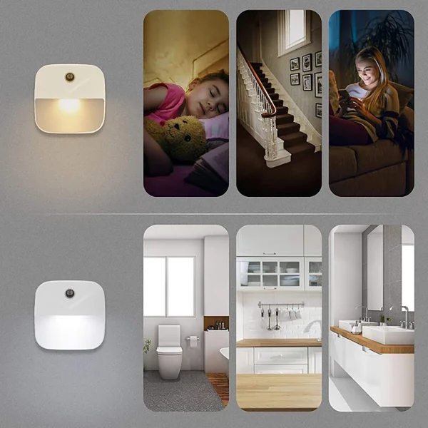 Wireless Light Control Sensor LED Night Light EU Plug Night Lights For Baby Kids Bedside Bedroom Corridor Lighting - Image 15