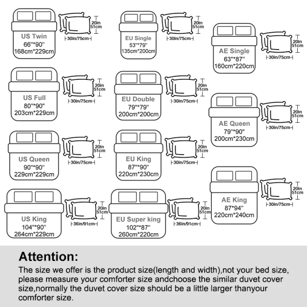 3-piece gray duvet cover Bad set - Image 3