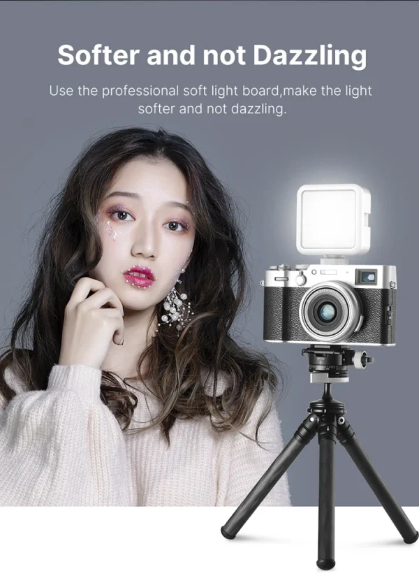 Ulanzi VL49 6W Mini Vlog LED Fill Light White 2000mAh 5500K Zoom Lighting Photographic Lighting Video Phone Selfie Fill Lamps - Image 16