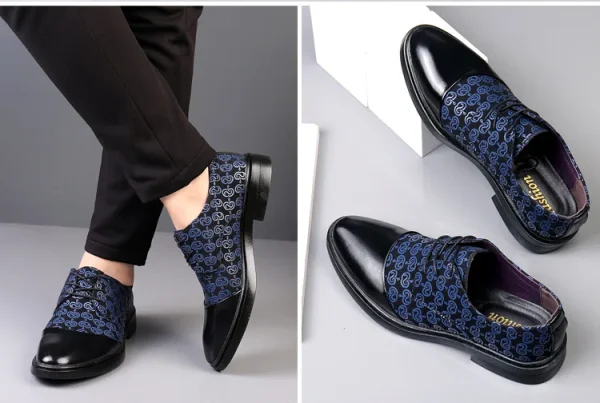 Men Black oxfords shoes - Image 24