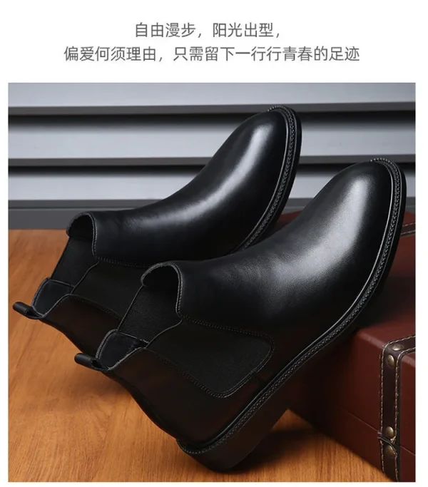 Men's Boots Handmade Leather Ankle Shoes - Image 22