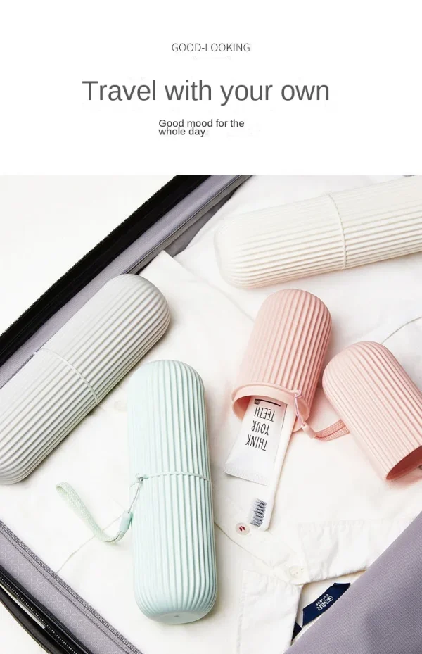 Travel Portable Toothbrush Cup Bathroom Toothpaste Holder Storage Case Box Organizer Travel Toiletries Storage Cup New Creative - Image 13