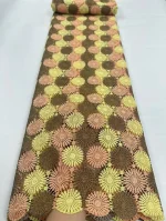 Nigerian Guipure Cord Lace Fabric African Embroidery Fabric 2025 High Quality For Elegant Women Party Sewing Women Asoebi - Image 11