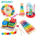 Montessori 3D Wooden Puzzle & Learning Set - Image 7