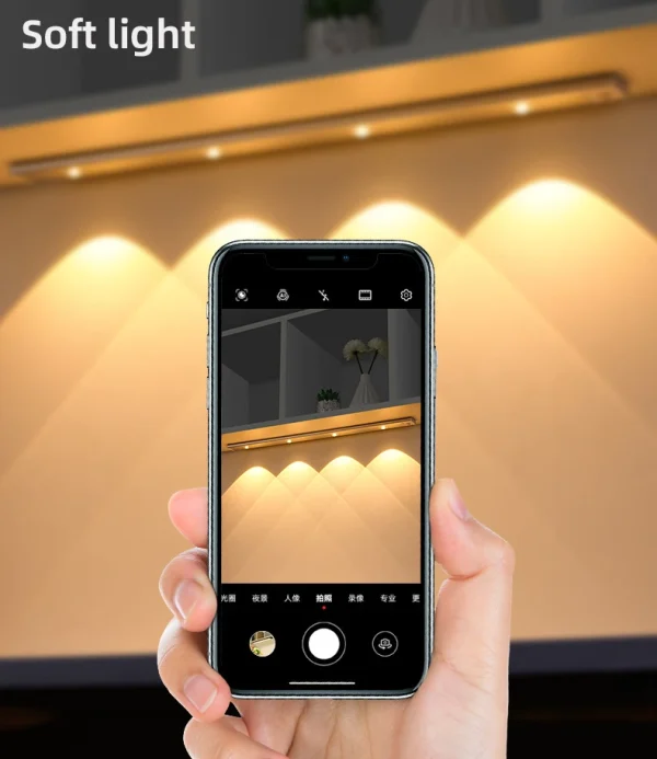 White/Black LED Cabinet Light USB Rechargeable Motion Sensor LED Light for Kitchen Wardrobe Cabinet Lighting 20CM/30CM/40CM/50CM - Image 20