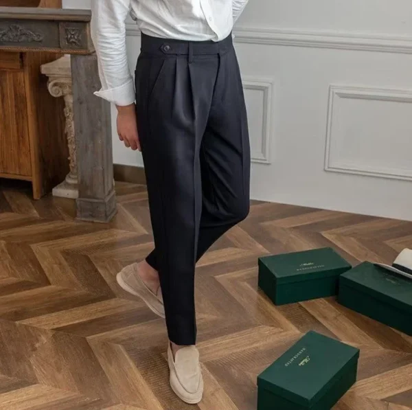 Man Suits Pants Fluid Khaki Draped Trousers for Men Baggy Suit Korean Style Clothes Reviews Many Slacks High Quality Dress Up - Image 32