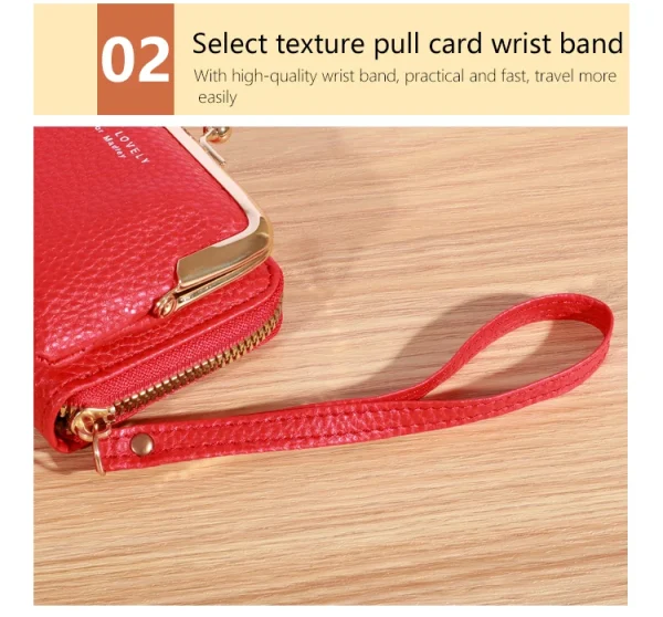 Wallet Women's Fashion Wrist Strap Short Zero Wallet Large Capacity Coin Clip Bag Multiple Card Positions Card Bag Money Clip - Image 22