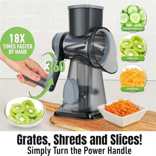 LMETJMA 3-in-1 Rotary Cheese Grater - Image 16