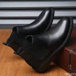 Men's Boots Handmade Leather Ankle Shoes - Image 3