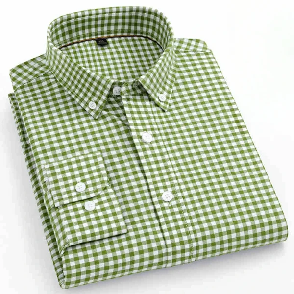 plaid shirts for man slim fit formal casual - Image 12