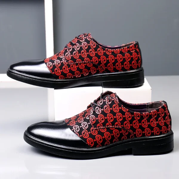 Men Black oxfords shoes - Image 4